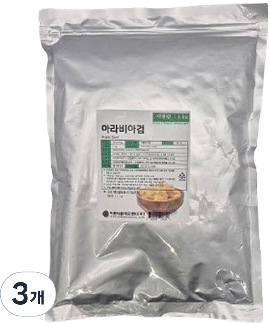 이홈베이킹 미국산 아라비아검, 1kg, 3개