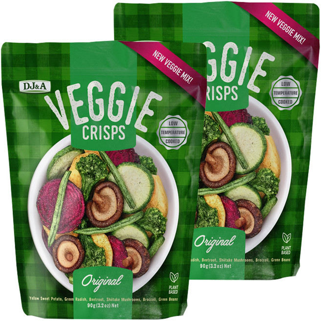 디제이앤에이 베지 크리스프 오리지널, 90g, 2개