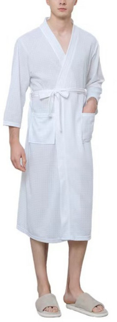원이네 커플 와플 샤워 가운 XL, 화이트, 1개