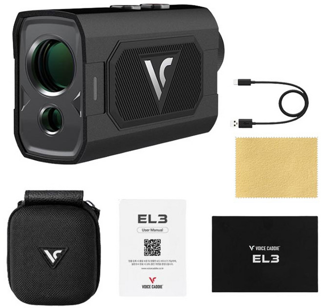 보이스캐디 볼투핀기능 레이저거리측정기, 메탈블랙, EL3