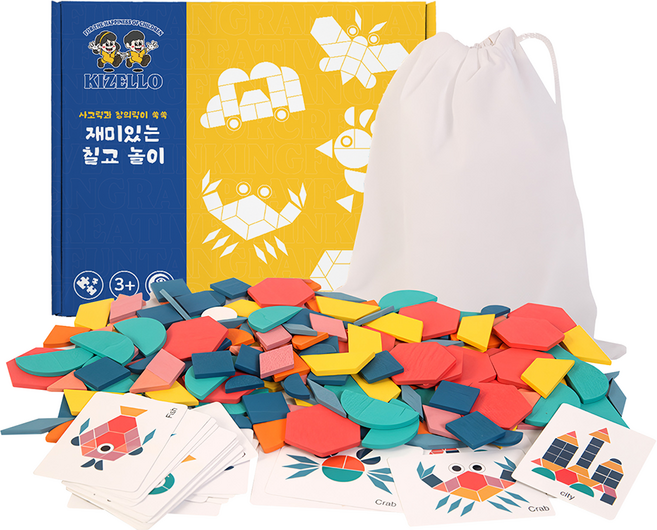 키젤로 사고력과 창의력이 쑥쑥 재미있는 칠교 놀이, 1인용, 1세트