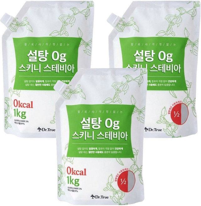 닥터트루 스키니 스테비아, 1kg, 3개