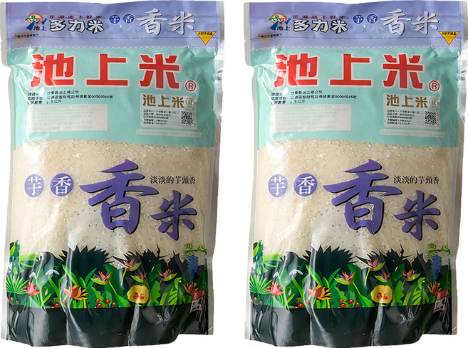 池上多力米 芋香米, 1.5kg, 2袋, CNS一等米