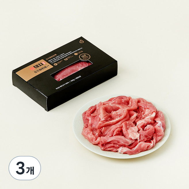 도드람 암퇘지 앞다리 불고기용 (냉장), 500g, 3개
