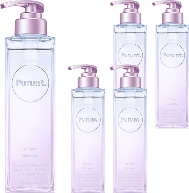 Purunt. 煥漾精華洗髮精 重現光澤 紫, 5個, 380ml