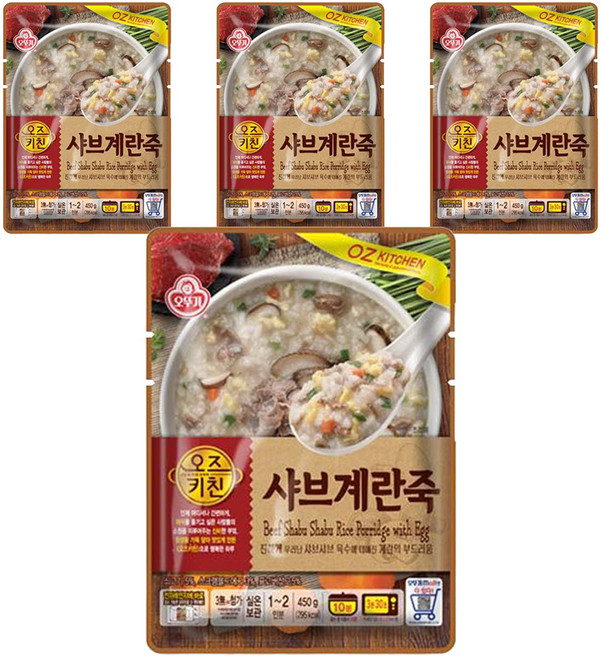 오즈키친 샤브계란죽, 450g, 4개