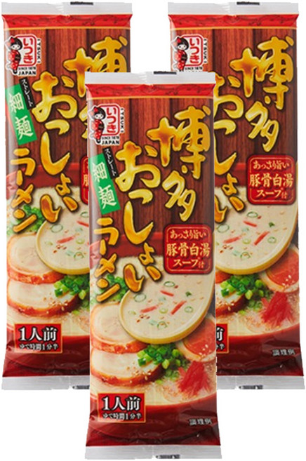 이츠키 하카타 돈코츠 옷쇼이라멘 수입봉지라면 123g, 3개