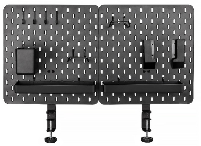 AIDATA 愛得他 桌夾式雙拼洞洞板 DO-3072-BK-AID, 黑色, 2個