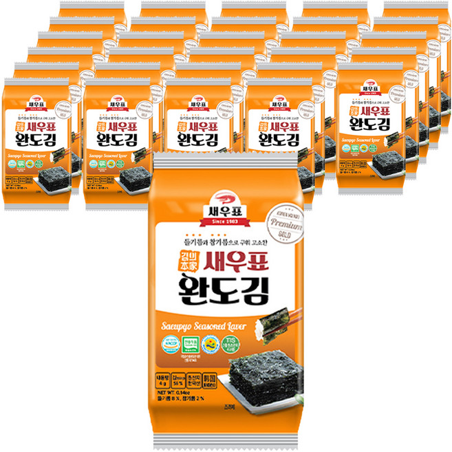 새우표 완도 프리미엄 도시락김, 4g, 32개