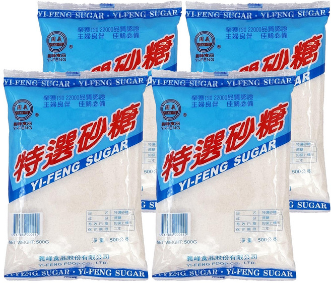 義峰食品 特選砂糖, 500g, 4包