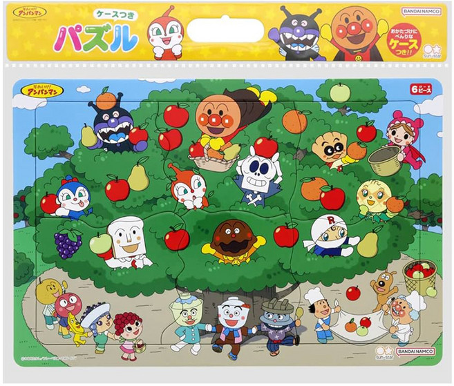 sun-star 麵包超人拼圖 374 × 251 × 5mm 蘋果樹下 350g, 1個, 6片
