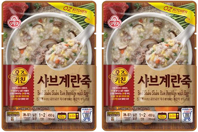 오즈키친 샤브계란죽, 450g, 2개