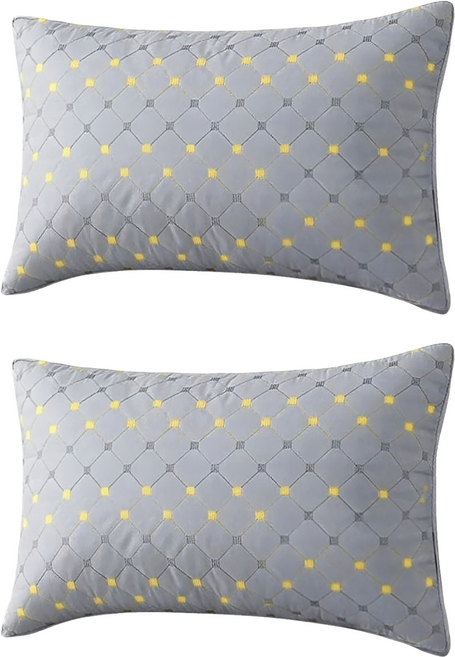 Home of flowers 繁花之家 五星級飯店舒彈護頸枕/可水洗纖維枕, 2個, 灰色