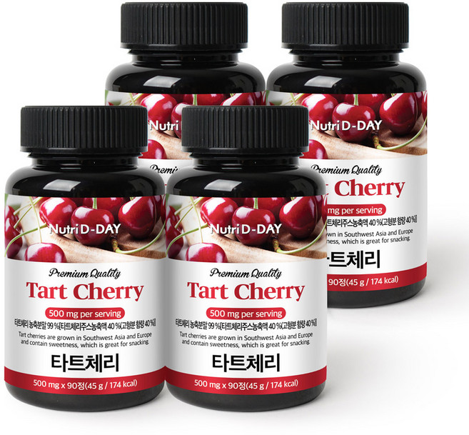 뉴트리디데이 프리미엄 타트체리 타블렛, 90정, 4개