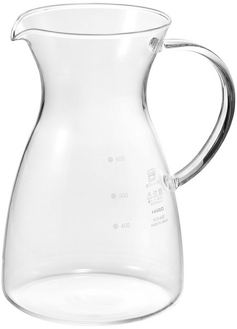 HARIO 好璃奧 極簡把手玻璃壺 125 x 104 x 165mm 200g, 透明色, 600ml, 1個, Kettle