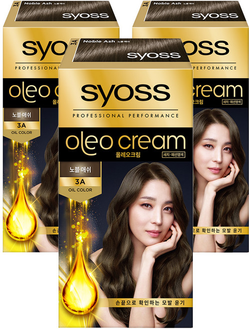 사이오스 올레오 크림 염모제, 3A노블애쉬, 3개