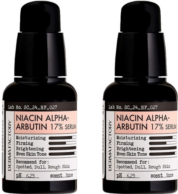 더마팩토리 나이아신 알파알부틴 17% 세럼, 30ml, 2개