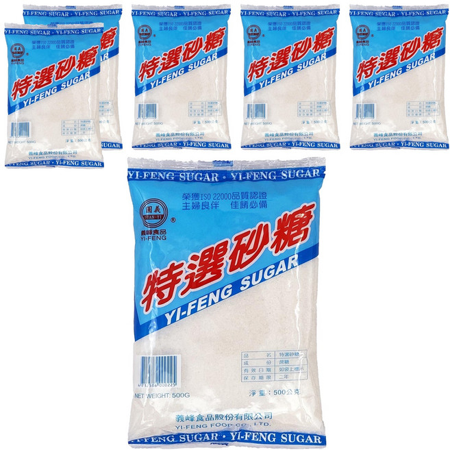義峰食品 特選砂糖, 500g, 6包