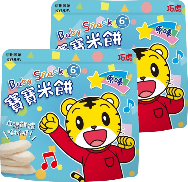 KYODA 京田製菓 巧虎寶寶米餅 6個月以上, 原味, 30g, 2包