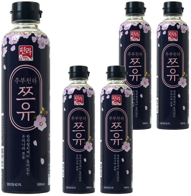 한라식품 주부천하 쯔유, 500ml, 5개