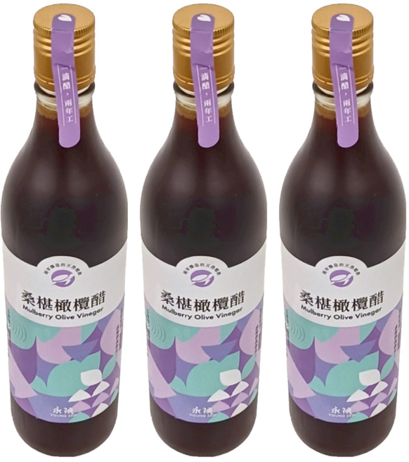 永禎 桑椹橄欖醋, 600ml, 3瓶