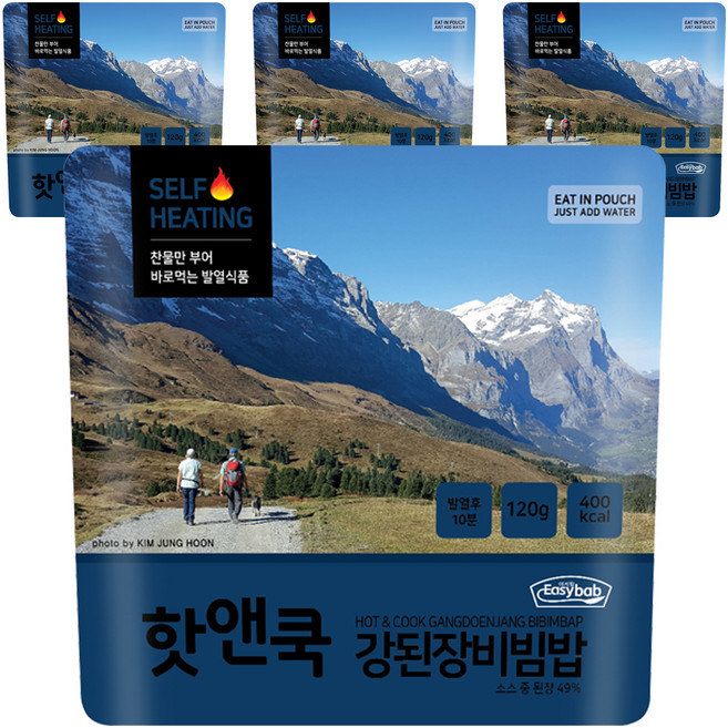 이지밥 핫앤쿡 강된장비빔밥, 4개, 120g