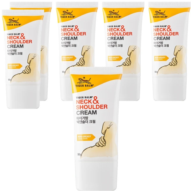 타이거밤 넥앤숄더 크림, 50g, 6개 - 쿠팡