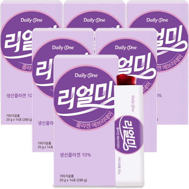 데일리원 리얼미 콜라겐 에브리데이, 20g, 6개