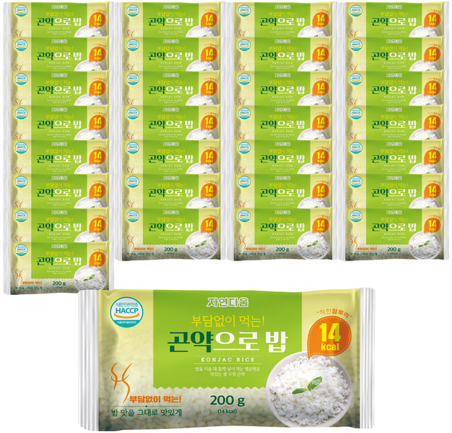 자연다움 곤약으로 밥, 200g, 30개