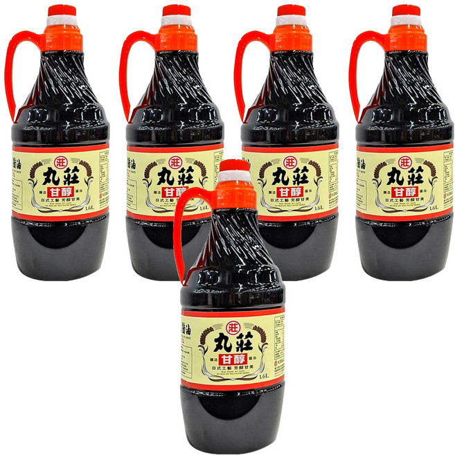 丸莊醬油 甘醇釀造醬油, 1.6L, 5瓶