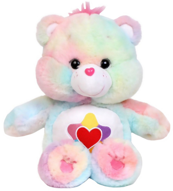 Care Bears 彩虹愛心熊絨毛玩偶 27cm, True Heart 多色, 1個