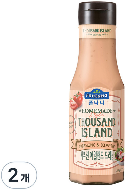 폰타나 사우전 아일랜드 드레싱, 250g, 2개