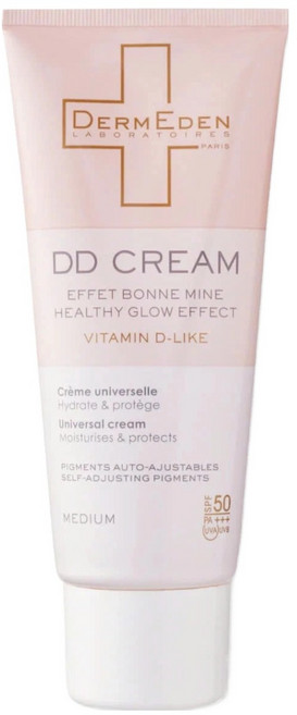 DERMEDEN 得美登 DD霜 法國專業醫美 藍帶保養 提亮潤色 鎮定肌膚, 50ml, 1條