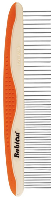 바비온 강아지 고양이 빗 듀얼 콤 브러쉬 086R 185 x 47 mm, 오렌지+아이보리, 1개