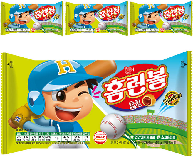 해태제과 홈런볼 초코, 46g, 4개