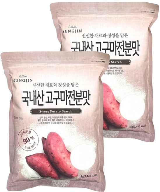성진 국내산 고구마전분맛, 1kg, 2개