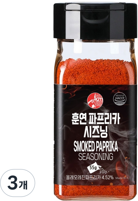 아이엠소스 훈연파프리카시즈닝, 3개, 55g