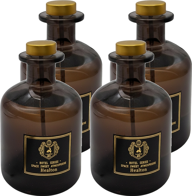 LONGFINE 朗氛 SC優選 植物精油 無火香薰精油套裝, 萬豪 飯店香型, 200ml, 4個