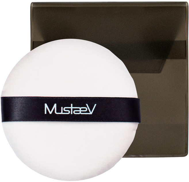 머스테브 고급 분첩 파우더 퍼프 대형, 화이트, 1개