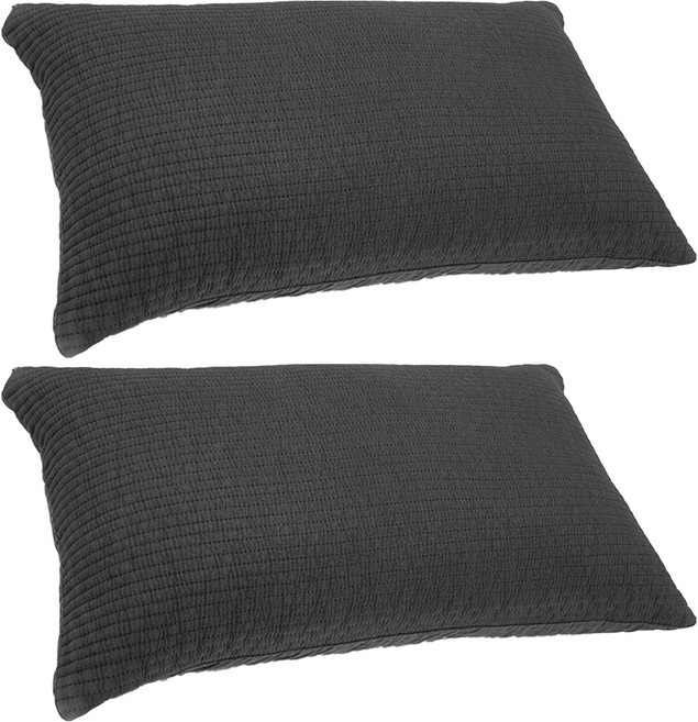 베고자니 순면 줄누빔 메밀 베개, 워시드 그레이, 2개