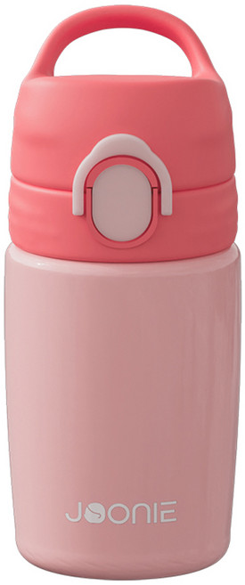 주니 원터치 스테인레스 텀블러 입모아컵, 240ml, 1개, 핑크