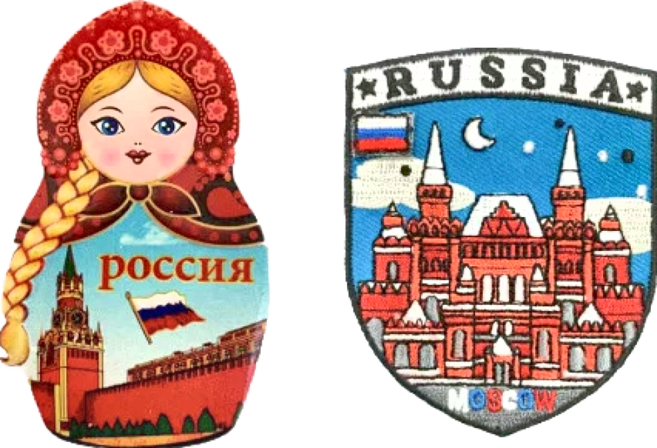 A-ONE 匯旺 俄羅斯娃娃 克里姆林宮辦公室磁鐵 C52 + 俄國 莫斯科布貼 167 2個, 磁鐵 俄羅斯娃娃 克里姆林宮辦公室 + 布貼 俄國 莫斯科
