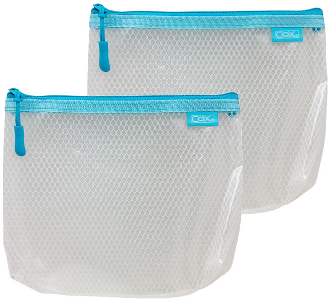 CoX 三燕興業 A6環保立體網格拉鍊袋 950H, 1個, 2個, 藍色
