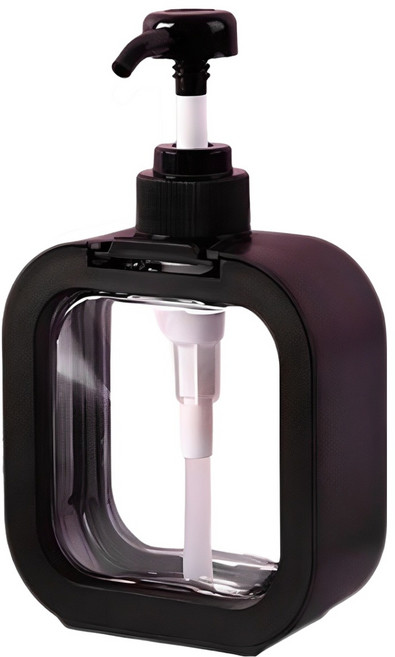 더뉴커머스 사각 다용도 디스펜서 500ml, 블랙, 1개
