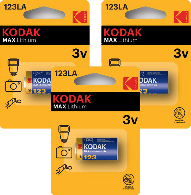 코닥 MAX CR123A 3V 리튬 특수건전지, 1개입, 3개