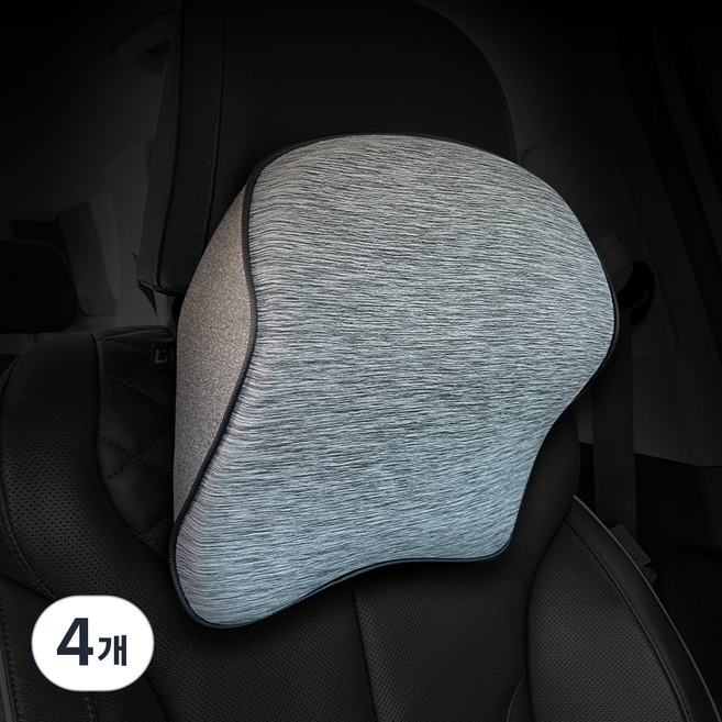 카렉스 블랙스 심플 메모리폼 목쿠션, 4개, 그레이