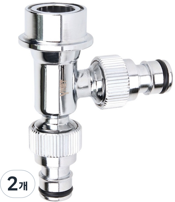 와이넷 세탁기 2대 연결 원터치 분배기, 2개