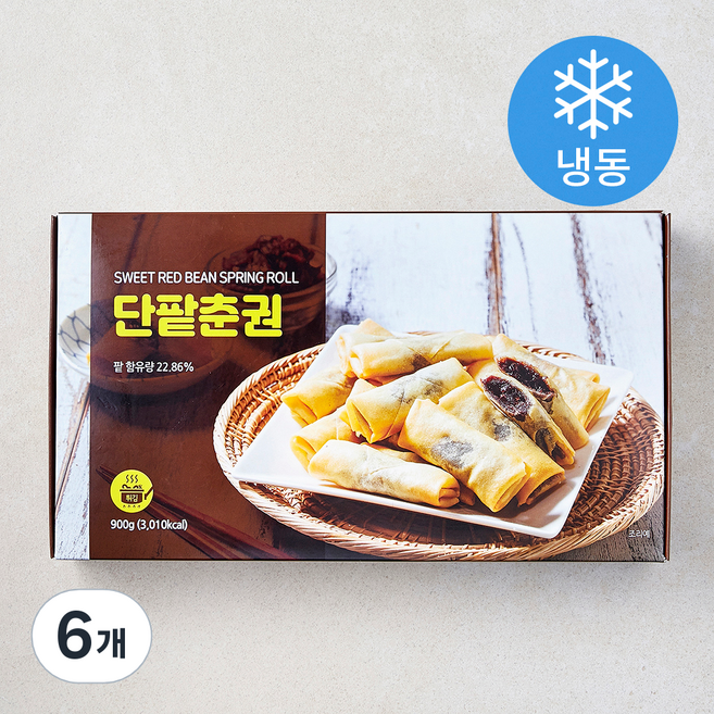 랜시 단팥춘권 (냉동), 900g, 6개
