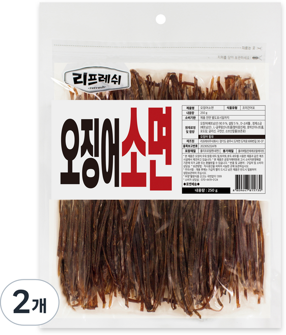 리프레쉬 오징어소면, 2개, 250g