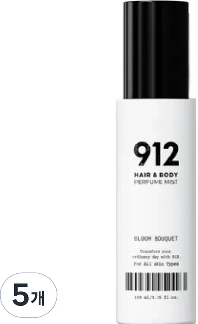 912 헤어 & 바디 퍼퓸 미스트 화이트 블랑, 5개, 100ml - 쿠팡